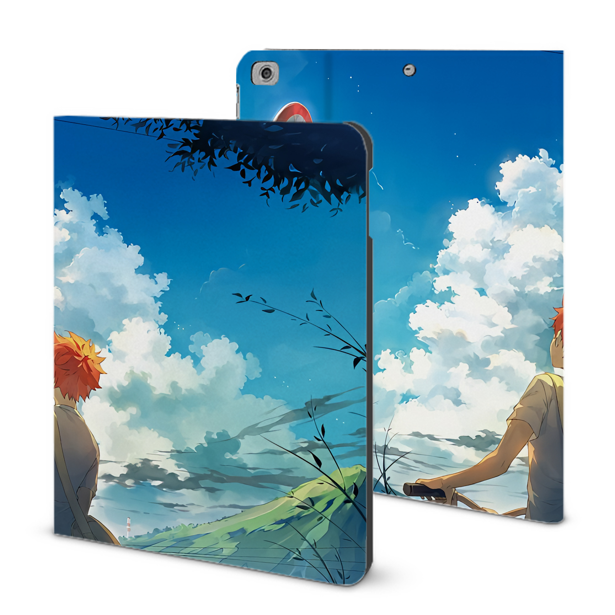 （画像用） ハイキュー!! Haikyu!! IPad ケース ブック型 PUレザー TPU 耐衝撃 軽量 薄型 ペン収納なし 全面保護 IPad 各モデル対応